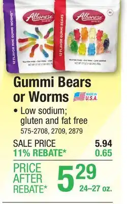 Menards Albanese 12 Flavor Mini Gummi Worms - 27 oz offer