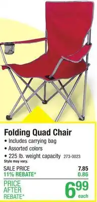Menards Folding Quad Chair - Assorted Colors offer