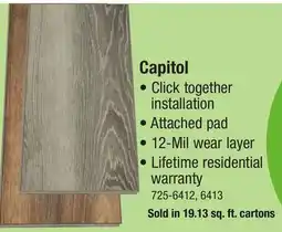 Menards SuperFast Capitol Gulfstream Floating Rigid Vinyl Plank 9.1 x 60 (19.13 sq. ft./ctn) offer