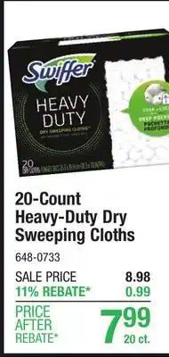 Menards Swiffer Sweeper Heavy-Duty Dry Sweeping Cloths - 20 Count offer