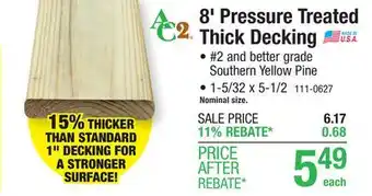 Menards AC2 5/4 x 6 x 8' Above Ground Green Pressure Treated Thick Decking offer