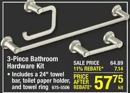 Menards Moen Zyla Brushed Nickel 3-Piece Bathroom Hardware Set offer