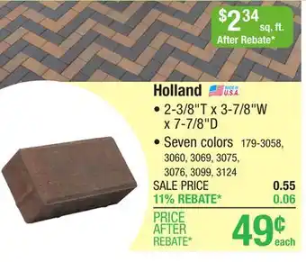 Menards 4 x 8 Charcoal Holland Paver offer