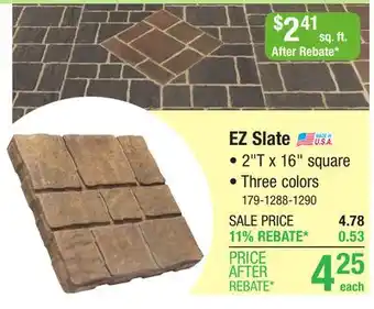 Menards 16 x 16 Sienna EZ Slate Patio Block offer