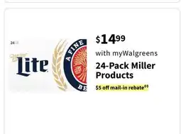 Walgreens 24-Pack Miller Products offer