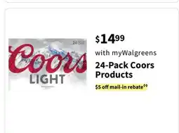 Walgreens 24-Pack Coors Products offer