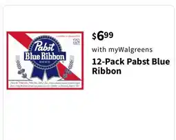 Walgreens 12-Pack Pabst Blue Ribbon offer