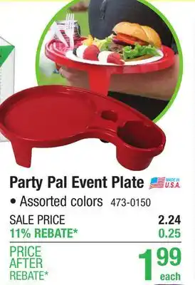 Menards Party Pal Event Plate offer