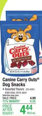 Menards Canine Carry Outs Beef & Bacon Flavor Dog Treats - 22.5 oz offer