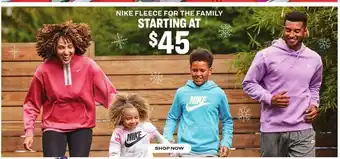 Academy Nike Fleece For The Family offer