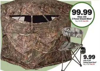 Meijer Lake & Trail Folding Tripod Stool Rhino 150 3 Person Ground Blind offer
