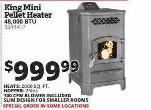 Rural King King Mini Pellet Heater offer