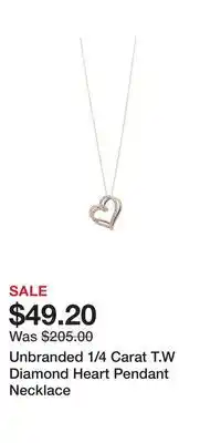 Kohl's Unbranded 1/4 Carat T.W Diamond Heart Pendant Necklace offer