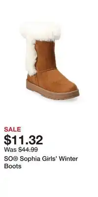 SO Sophia Girls' Winter Boots
