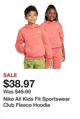 Dick's Sporting Goods Nike All Kids Fit Sportswear Club Fleece Hoodie offer