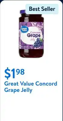 Walmart Great Value Concord Grape Jelly offer