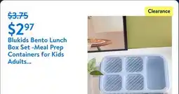 Walmart Blukids Bento Lunch Box Set -Meal Prep Containers for Kids Adults Thickened and Easy-to-clean Lunch Box Containers Stackable offer
