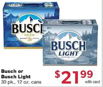 Family Fresh Market Busch or Busch Light offer