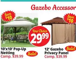 Ocean State Job Lot Gazebo Accessories offer