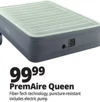 Ocean State Job Lot Intex Queen Dura-Beam PremAire I Elevated Air Mattress with Internal Pump offer