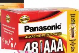 Ocean State Job Lot Panasonic Alkaline Plus Power AA Batteries 48 Count offer