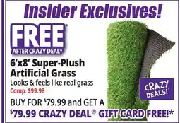 Ocean State Job Lot Super Plush Green Artificial Grass Rug 6' x 8' offer