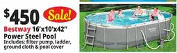 Ocean State Job Lot Bestway 16'x10'x42 Power Steel Pool offer