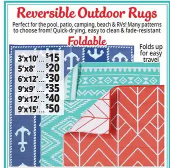 Ocean State Job Lot Reversible Outdoor Rugs offer