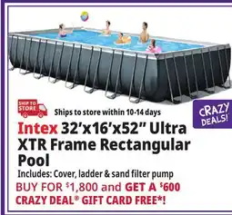Ocean State Job Lot Intex 32' x 16' x 52 Ultra XTR Frame Rectangular Pool Set with Sand Filter Pump offer