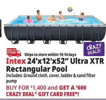 Ocean State Job Lot Intex 24' x 12' x 52 Ultra XTR Frame Rectangular Pool Set with Sand Filter Pump offer