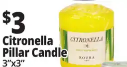 Ocean State Job Lot Citronella Insect Repellent Pillar Candle offer