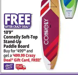 Ocean State Job Lot Connelly Classic 10'9 Soft-Top Stand Up Paddle Board Red offer