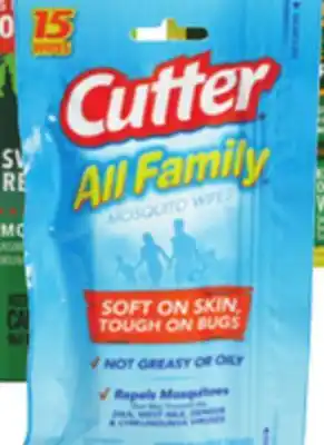 Ocean State Job Lot Cutter All Family Mosquito Wipes 15-count offer