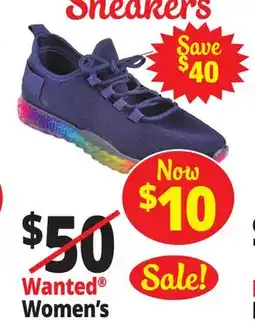 Ocean State Job Lot Wanted Women's Sneakers offer