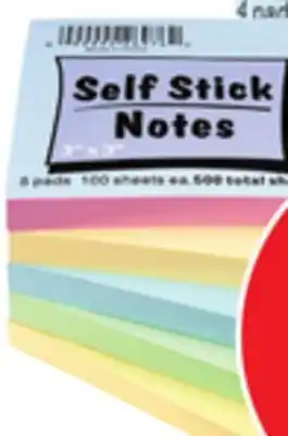Ocean State Job Lot Self Stick Notes 4-Count offer