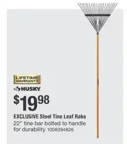 The Home Depot Steel Tine Leaf Rake offer
