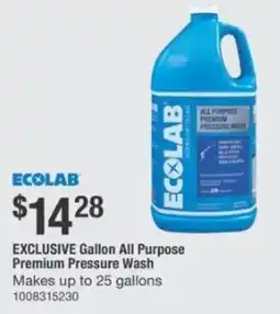 The Home Depot ECOLAB Gallon All Purpose Premium Pressure Wash offer