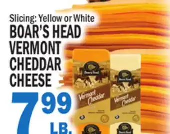 C Town BOAR'S HEAD VERMONT CHEDDAR CHEESE offer