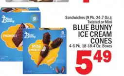 C Town BLUE BUNNY ICE CREAM CONES offer