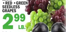C Town RED, GREEN SEEDLESS GRAPES offer