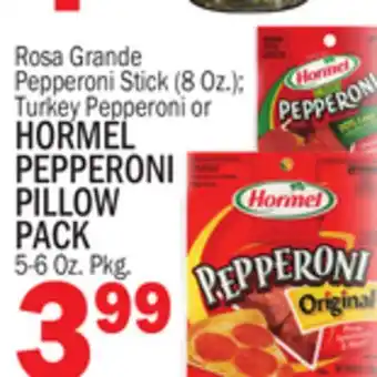 C Town HORMEL PEPPERONI PILLOW PACK offer