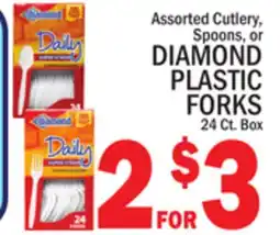C Town DIAMOND PLASTIC FORKS offer