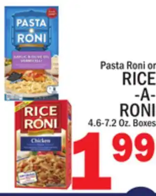 C Town Pasta Roni or RICE -A- RONI offer