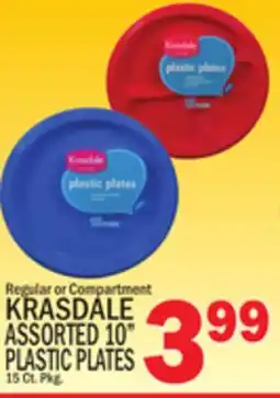 C Town KRASDALE ASSORTED 10 PLASTIC PLATES offer