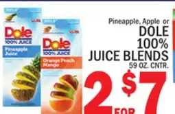 C Town DOLE 100% JUICE BLENDS offer