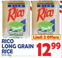 Bravo Supermarkets RICO LONG GRAIN RICE offer