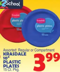 Bravo Supermarkets KRASDALE 10 PLASTIC PLATES offer
