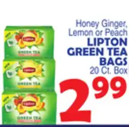 Bravo Supermarkets LIPTON GREEN TEA BAGS offer