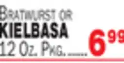 Bravo Supermarkets BRATWURST OR KIELBASA offer
