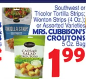 Bravo Supermarkets MRS. CUBBISON'S CROUTONS 5 Oz. Bag offer
